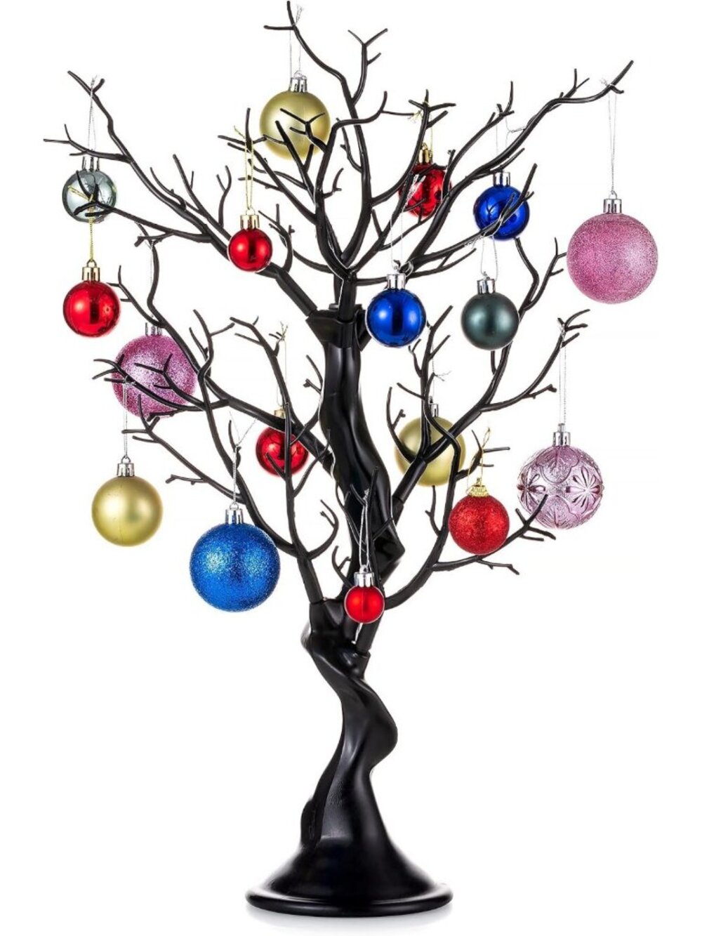 Elegant Black Artificial Table Centerpiece Tree - Small Faux Plant Decor